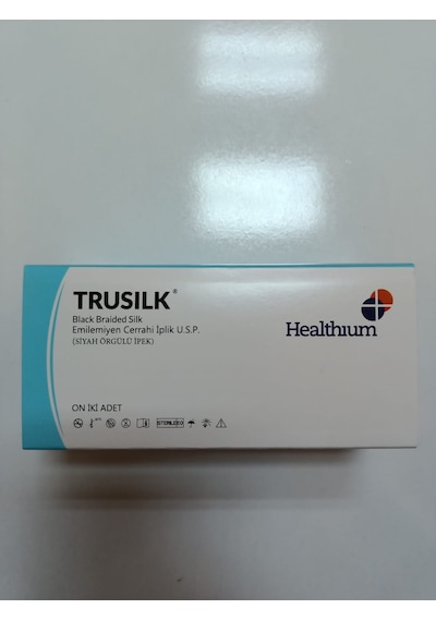 trusılk emilemeyen cerrahi iplik [siyah örgülü ipek]