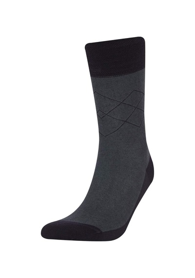 DeFacto Erkek Dikişsiz Metal Pinli Ultra Soft 2'li Bambu Premium Uzun Çorap C2536AXNSNV2