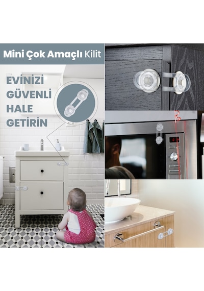 10 Adet Çocuk Güvenliği Çok Amaçlı Kilit ve Kapak Emniyet Seti Çok Renkli 10 Adet Çocuk Güvenliği Çok Amaçlı Kilit ve Kapak Emniyet Seti Çok Renkli