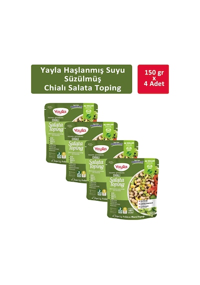 Yayla Haşlanmış Suyu Süzülmüş Chialı Salata 4 x 150 G