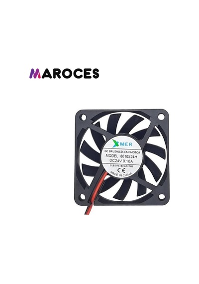 A Kalite 60X60X10 24V 2P 6Cm 10Mm 2 Uçlu Fan