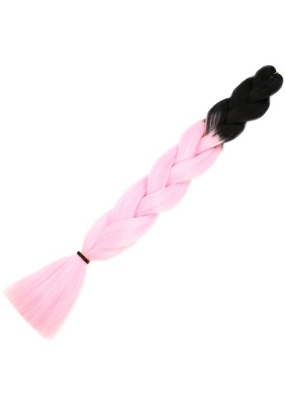 Afrika Örgülük Sentetik Ombreli Saç 100 Gr. - Siyah / Şeker Pembe