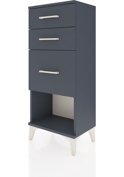 Arges Komodin 3 Çekmeceli 44x30x106 Antrasit-antrasit Antrasit