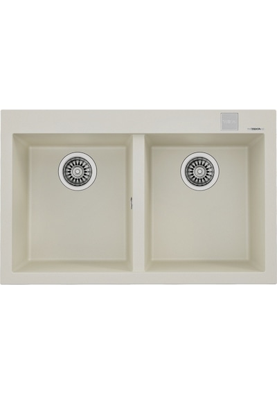 Teka Forsquare 790 Tg Çift Hazneli Tegranite+ Eviye - Parlak Krem - 115260017