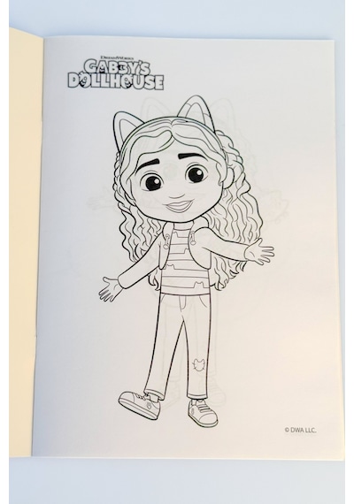 X Dekomus Lisanslı Gabby S Dollhouse Stickerlı Boyama Kitabı 22x33 Cm Altın