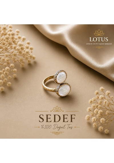 Premium Doğal Taşlı Bronz Yüzük Koleksiyonu Aventurin, Firuze & Lapis Lazuli Tasarım Yüzük Beyaz