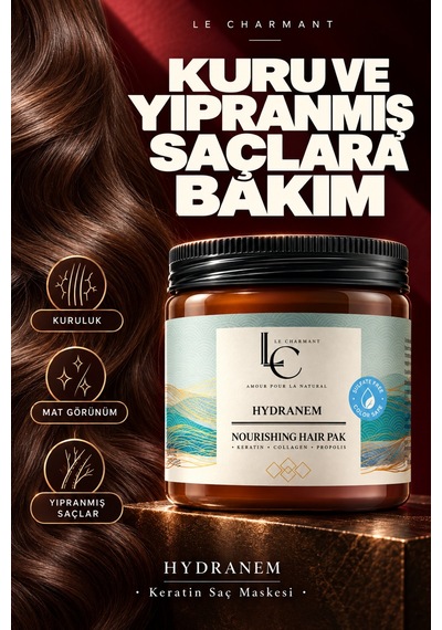 Keratin Saç Maskesi Kuru Ve Yıpranmış Saçlar İçin Kolajen Ve Propolis İçeren Bakım 500 Ml