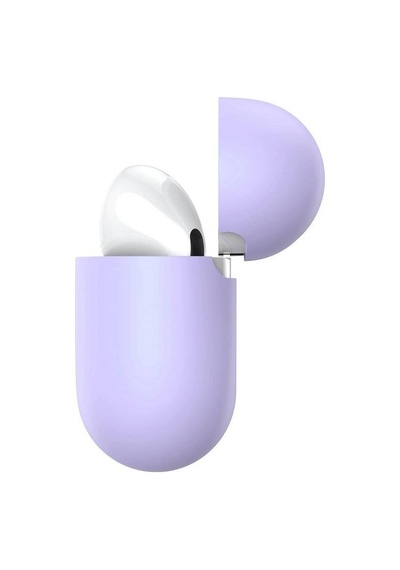 Baseus Super Thin Silica Gel Apple Uyumlu AirPods Pro İnce Silikon Kılıf Mor