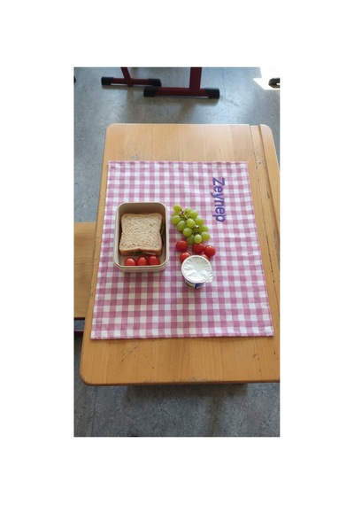 Kişiye Özel İsim Nakışlı Duck Kumaş Beslenme Örtüsü 45x35 Cm Su Ve Leke Tutmaz Kumaş - 922808783