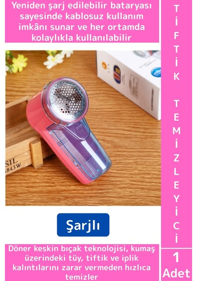 Pratik Hızlı Temizlik Giysi Kumaş Zarar Vermez Kablosuz Kullanım Şarjlı Tüy İplik Tiftik Temizleyici çok renkli