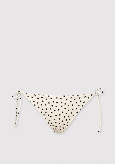 Mavi - Puantiye Desenli Kırmızı Bikini Altı 1914096-70053 Ekru