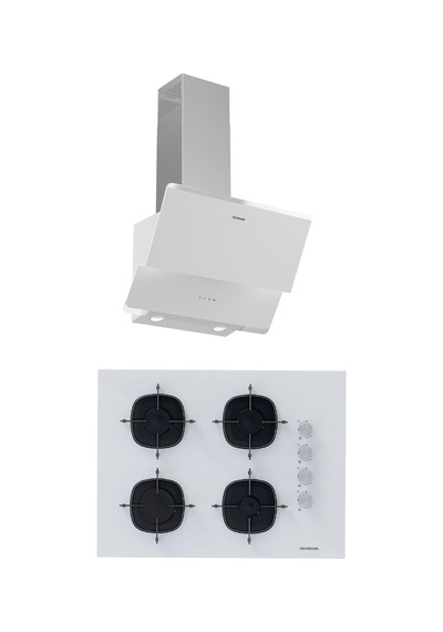 Silverline CS5665W01 - 3490 Oslo Beyaz Cam Ankastre Set