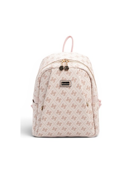 Silver Polo Sp926 Kadın Sırt Çantası Monogram Pembe-pudra