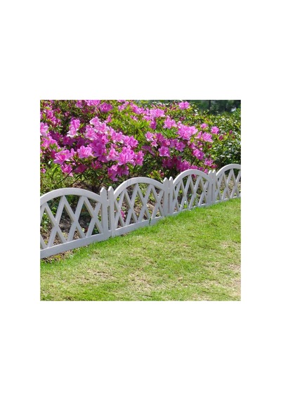 Çitmaster Dekoratif Esnek Bahçe Çiti Kırımaz Plastik Çit Peyzaj Koruma Paneli Beyaz