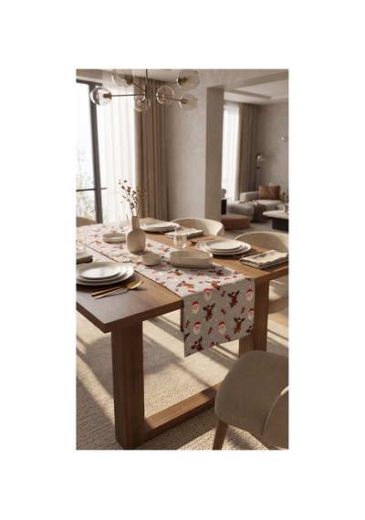 Duck Kumaş Runner 40x150 Cm Yılbaşı Noel Baba Ve Geyik Desenli, Su İtici Leke Tutmaz Dekoratif Masa Şeridi Gri - 935358161 Gri Duck Kumaş Runner 40x150 Cm Yılbaşı Noel Baba Ve Geyik Desenli, Su İtici Leke Tutmaz Dekoratif Masa Şeridi Gri - 935358161 Gri