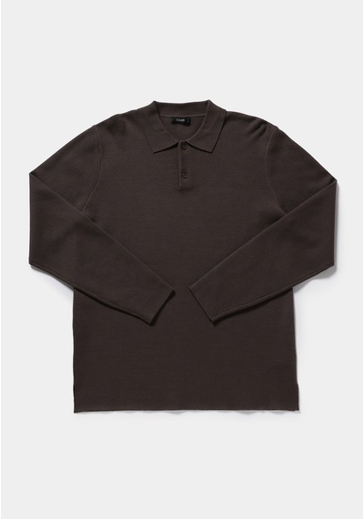 Colin's Colins Regular Fit Polo Yaka Jakarlı Erkek Kahverengi Kazak Cl1076234 Q1.v1 Brw