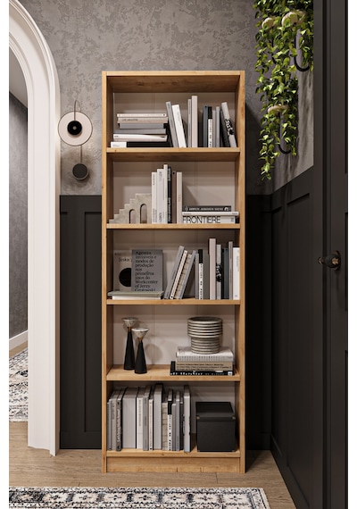 Asra Trend 5 Raflı Kitaplık K002 %100 MDF Modern Ofis Çalışma Odası Dosya Rafı Safir Meşe Asra Trend 5 Raflı Kitaplık K002 %100 MDF Modern Ofis Çalışma Odası Dosya Rafı Safir Meşe