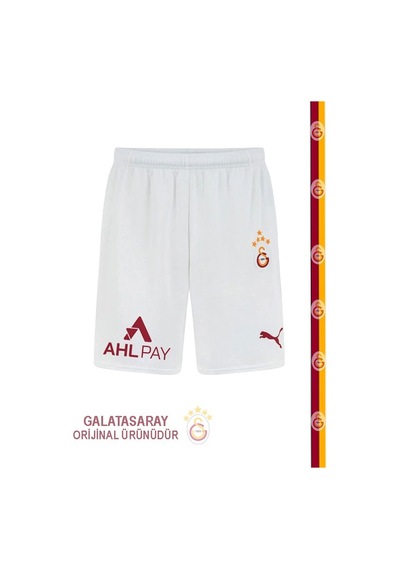 Galatasaray Puma 2024/2025 5 Yıldız Lisanslı Deplasman Şort Beyaz