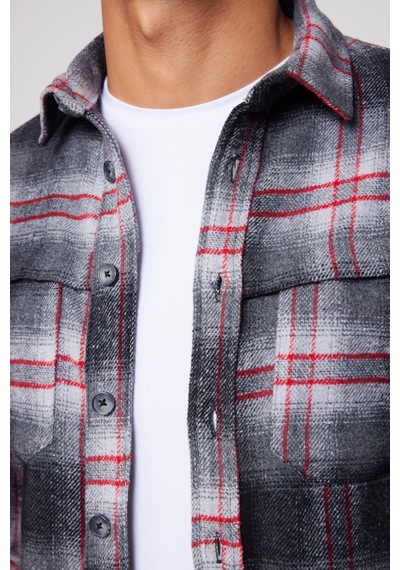 Tudors Erkek Slim Fit Dar Kesim Uzun Kollu Kareli Çift Cepli Kışlık Oduncu Gömlek-29393 Çok Renkli Tudors Erkek Slim Fit Dar Kesim Uzun Kollu Kareli Çift Cepli Kışlık Oduncu Gömlek-29393 Çok Renkli