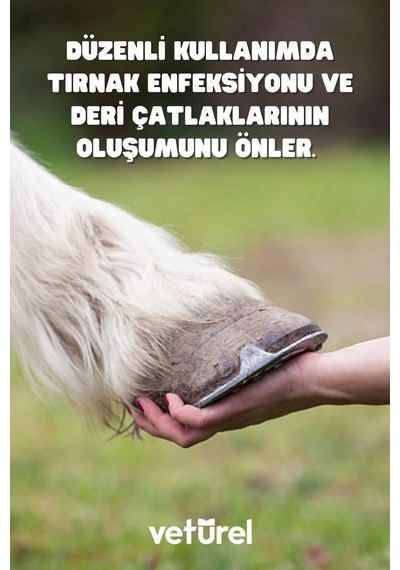 Veturel At Yara ve Deri Bakım Eyer Kesik Tırnak Nal Çakımı Tımar Sonrası Bakım Spreyi 500 ML