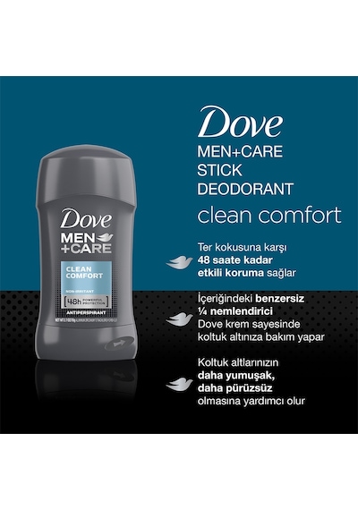 Dove Men Clean Comfort Erkek Stick Deodorant 2 x 50 ML