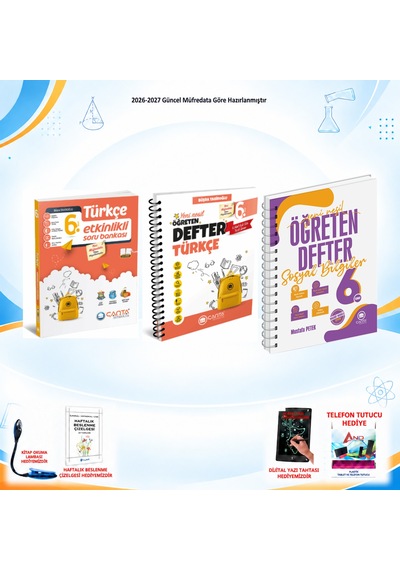 Çanta Yayınları 2026-2027 6. Sınıf Tüm Dersler 3 Kitap Türkçe Soru/türkçe-sos Defter Set
