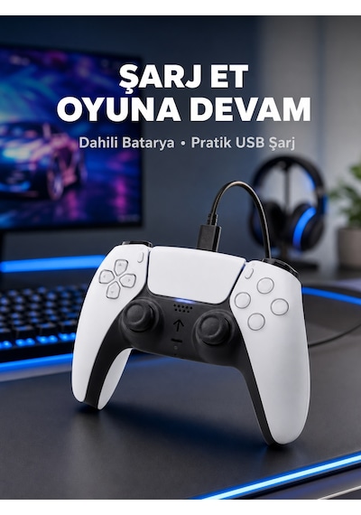 Kablosuz Oyun Kolu Ps5 Uyumlu Ergonomik Tasarım Ve Hassas Kontrol Yeni Nesil - Lisinya