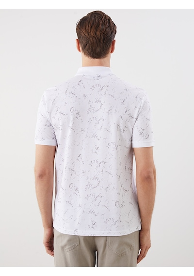 Lcwaıkıkı Classic Beyaz Polo Yaka Desenli Pike Erkek Tişört