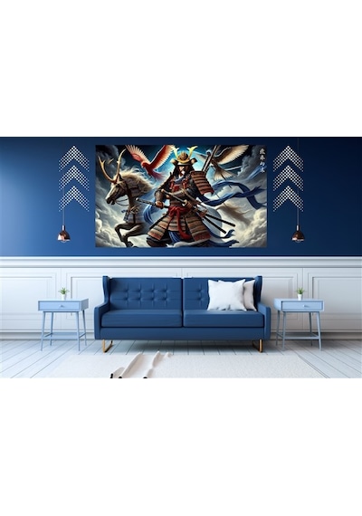 Ti-play Çift Uçlu Kılıc 60x90cm Modern Samuray Pvc Çerçevesiz Tablo