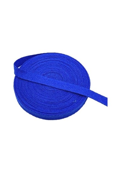 10 Metre Saks Mavisi Dar Dokuma Balıksırtı Şerit