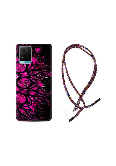 Vivo Y32 Kılıf Rasta Boyun Askılı Purple Knife 1692