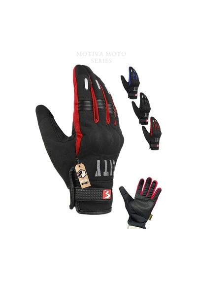 Motiva Madbike 2025 Softshell Motosiklet Eldiveni Kırmızı