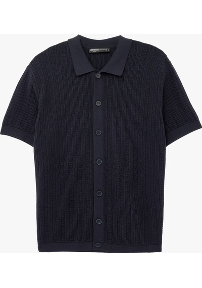 Koton Regular Fit Dokulu Pamuklu Polo Yaka Kısa Kollu Düğmeli Triko Tişört Lacivert 6sam70047ht Koton Regular Fit Dokulu Pamuklu Polo Yaka Kısa Kollu Düğmeli Triko Tişört Lacivert 6sam70047ht