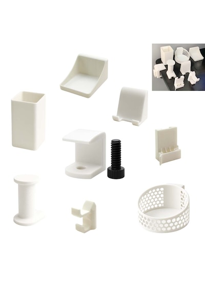 Özel 3d Baskı 8 Li Modüler Masa Düzenleyici Tak Çıkar Değiştirilebilir Düzenleyici Beyaz