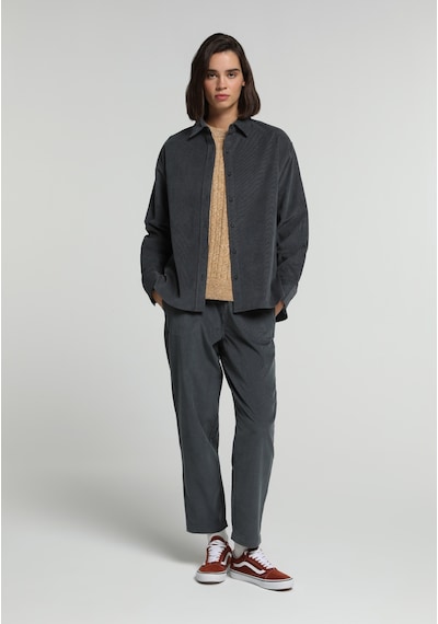 Colin's Colins Boyfriend Fit Shirt Neck Düz Kadın Yeşil Uzun Kol Gömlek Cl1081489 Q1.v1 Pgr