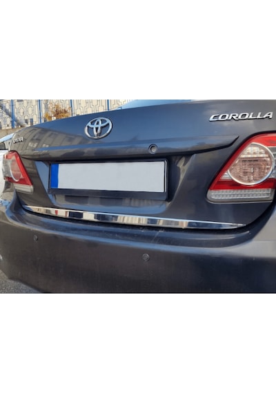Toyota Corolla Sedan Uyumlu Bagaj Alt Çıta 2013-2019 Paslanmaz Krom