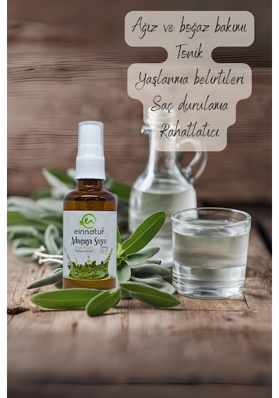 Einnatur Adaçayı Suyu Hidrolat Spreyli %100 Saf 50 ML