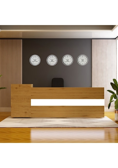 Beyaz Dekoratif 4 Lü Dünya Saatleri Seti 36 Cm Otel & Ofis Tipi Diğer