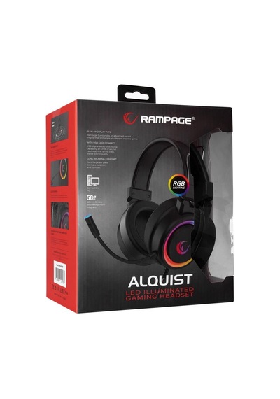 Rampage Sn-r10 Alquist Rgb Gaming Oyuncu Mikrofonlu Kulaklık 3,5mm Siy