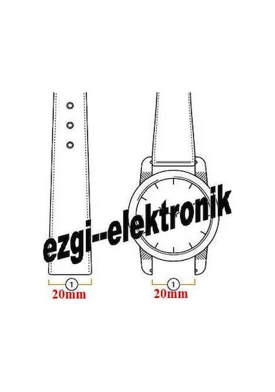 Bizon Koyu Gri Kumaş Saat Kordonu 20Mm Dokuma Spor Perlon Kayışı