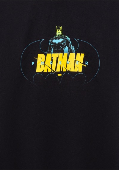 Mavi - Batman Baskılı Siyah Tişört 6610294-900 Siyah