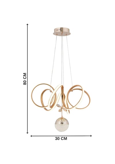 Lzy Avize Store Modern Gold Cam Avize Yatak Odası - Hol - Salon Sarı Sarı