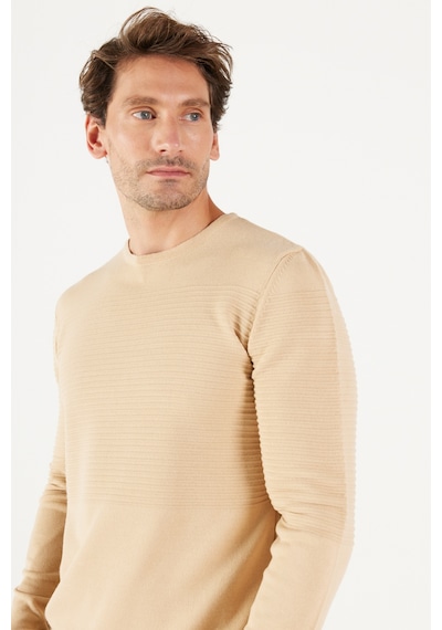 AC&Co / Altınyıldız Classics Erkek Bej Anti-Pilling Özellikli Tüylenme Yapmayan Standart Fit Bisiklet Yaka Çizgi Dokulu Triko 4A4921100065KBJ3XL Bej AC&Co / Altınyıldız Classics Erkek Bej Anti-Pilling Özellikli Tüylenme Yapmayan Standart Fit Bisiklet Yaka Çizgi Dokulu Triko 4A4921100065KBJ3XL Bej