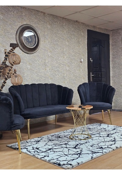 Zafir Papatya Çay Seti Koltuk Takımı Gold Sivriltme Ayak, Balkon, Salon, Ofis, Cafe Koltuk Takımı Siyah Zafir Papatya Çay Seti Koltuk Takımı Gold Sivriltme Ayak, Balkon, Salon, Ofis, Cafe Koltuk Takımı Siyah