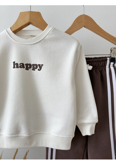 Magu Çocuk Pamuklu Baskılı Sweatshirt Ve Eşofman Takımı Çok Renkli