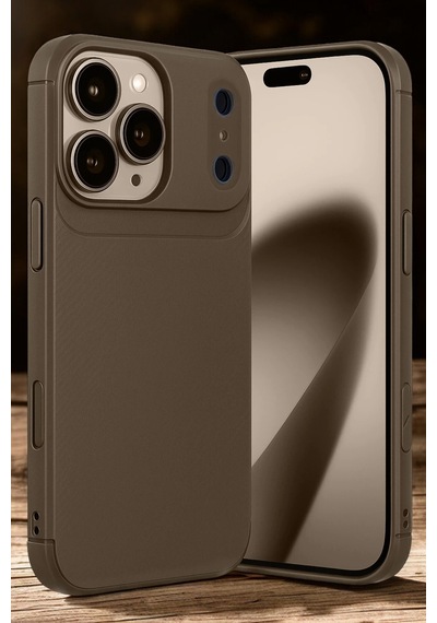Apple Uyumlu iPhone 17 Pro Kılıf Kamera Korumalı Darbe Emici Karbon Fiber Desenli Kapak