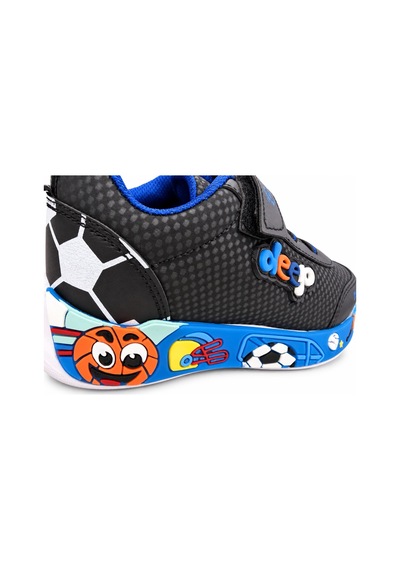 Papucumun Dünyası Çocuk Kız/erkek Işıklı Su İtici Özellikte Rahat Şık Sneaker Siyah