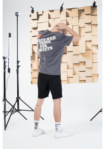 Flood Of Style Erkek Applepie Cactusjack Tshirt Antrasit Gri