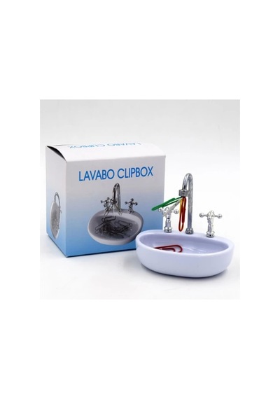 Lavabo Şeklinde Ataç Kutusu Beyaz