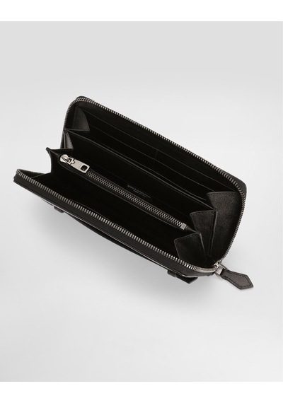 Dolce & Gabbana Zip-around Calfskin Wallet Siyah